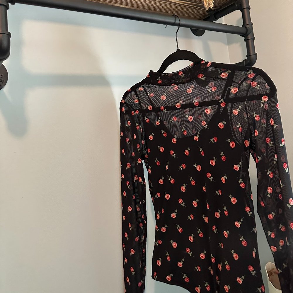 Hollister sheer top/bodysuit